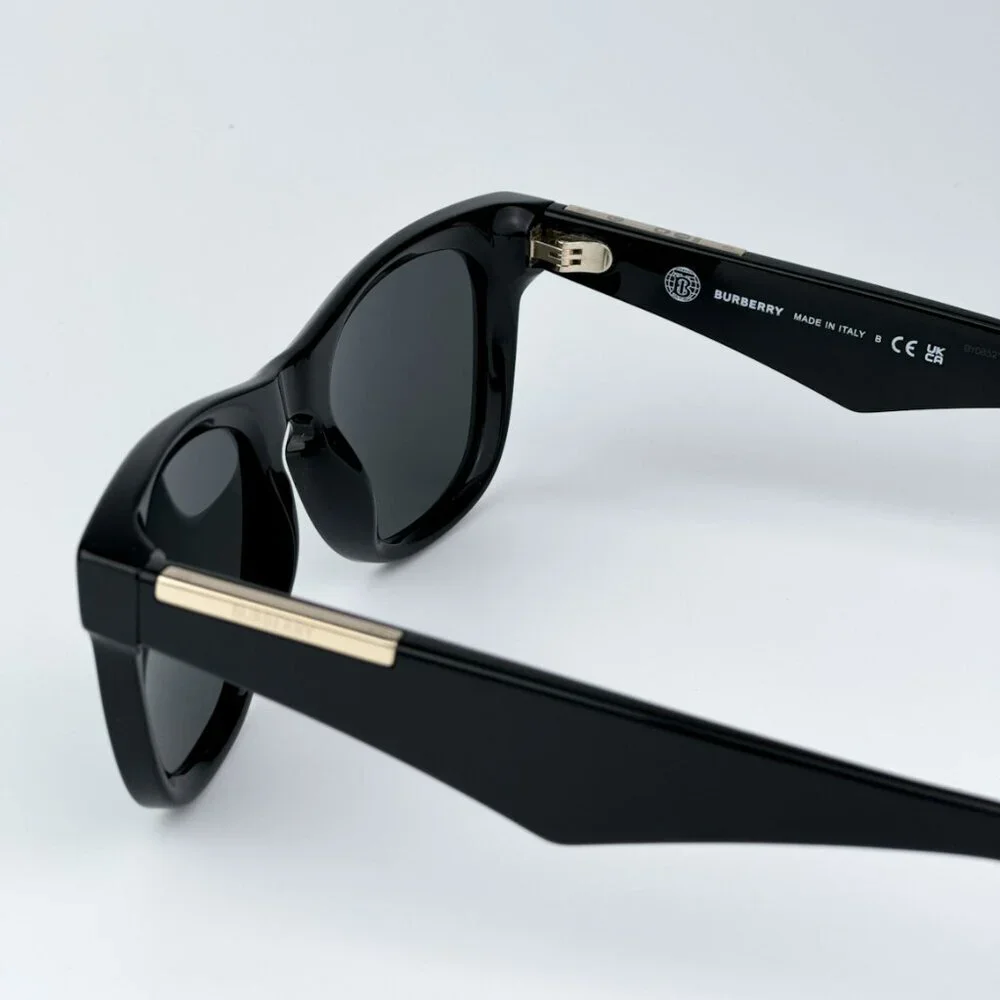 Burberry BE4426 300187 BRAND NEW Sunglasses Black Grey Square Unisex